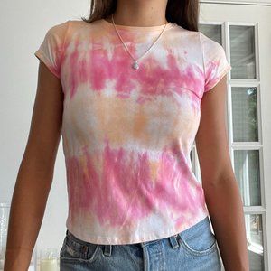 Pink + Orange Tie Dye Tshirt